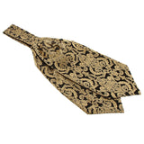 Men's Paisley Floral Jacquard Woven Self Cravat Tie Ascot