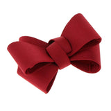 Simple Plain Ribbon Bow Butterfly High Heel Shoe Clips Charms Decoration 1pc Red