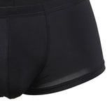Maxbell Maxbell Mens Underwear Shorts Solid Boxer Briefs Underpants Sexy Lingerie XL Black