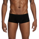 Maxbell Maxbell Mens Underwear Shorts Solid Boxer Briefs Underpants Sexy Lingerie XL Black