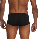 Maxbell Maxbell Mens Underwear Shorts Solid Boxer Briefs Underpants Sexy Lingerie XXL Black