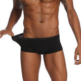 Maxbell Maxbell Mens Underwear Shorts Solid Boxer Briefs Underpants Sexy Lingerie XXL Black