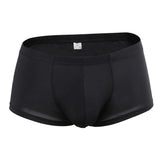 Maxbell Maxbell Mens Underwear Shorts Solid Boxer Briefs Underpants Sexy Lingerie XXL Black
