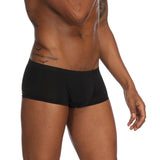 Maxbell Maxbell Mens Underwear Shorts Solid Boxer Briefs Underpants Sexy Lingerie XXL Black