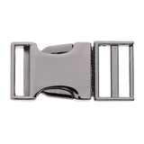 Metal Bag Webbing Belt Buckle Clip Clasp Inner diameter 19mm Gray black