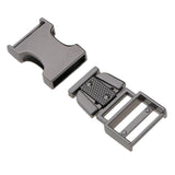 Metal Bag Webbing Belt Buckle Clip Clasp Inner diameter 19mm Gray black