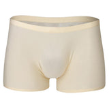 Maxbell Maxbell Mens Silk Underwear Sexy Seamless Boxer Briefs Short Leg M Skin Color
