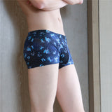 Maxbell Maxbell Sexy Men Seamless Boxer Briefs Printed Panties Underwear  XL Blue Star