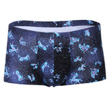 Maxbell Maxbell Sexy Men Seamless Boxer Briefs Printed Panties Underwear  XL Blue Star
