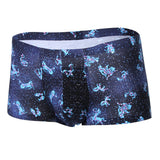 Maxbell Maxbell Sexy Men Seamless Boxer Briefs Printed Panties Underwear  2XL Blue Star