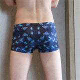 Maxbell Maxbell Sexy Men Seamless Boxer Briefs Printed Panties Underwear  2XL Blue Star