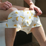 Maxbell Maxbell Sexy Men Seamless Boxer Briefs Printed Panties Underwear  2XL Banana