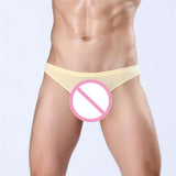 Maxbell Maxbell Sexy Men Modal Panties Seamless Low Rise Briefs Underwear L Beige