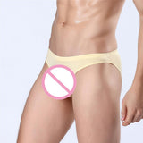 Maxbell Maxbell Sexy Men Modal Panties Seamless Low Rise Briefs Underwear L Beige