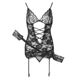 Maxbell Women's Sexy Lace Lingerie Babydoll G-String Thong Underwear Nightwear Black - Aladdin Shoppers