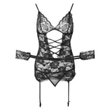 Maxbell Women's Sexy Lace Lingerie Babydoll G-String Thong Underwear Nightwear Black - Aladdin Shoppers