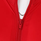 Maxbell Sexy Women Catsuit Lingerie Costume Open Crotch Zipper Shiny Bodysuit Red - Aladdin Shoppers
