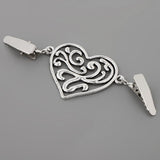 2x Women Ladies Elegant Cardigan Sweater Clips Blouse Shirt Collar Clip