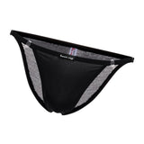 Maxbell 2 Pieces Mens Ice Silk Low Rise Briefs Underwear String Bikini Adjustable