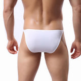 Maxbell 2 Pieces Mens Ice Silk Low Rise Briefs Underwear String Bikini Adjustable