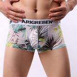 Maxbell Maxbell Mens Sexy Sheer Mesh Net Underwear Boxer Briefs Flower Underpants XL 2