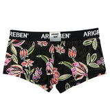 Maxbell Maxbell Mens Sexy Sheer Mesh Net Underwear Boxer Briefs Flower Underpants XL 4
