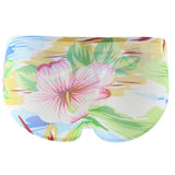 Maxbell Men Mesh Printed Briefs Sexy Panties Underwear Pink Flower on White L - Aladdin Shoppers