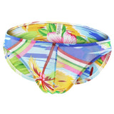 Maxbell Men Mesh Printed Briefs Sexy Panties Underwear Pink Flower on White L - Aladdin Shoppers