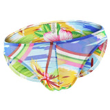 Maxbell Men Mesh Printed Briefs Sexy Panties Underwear Pink Flower on White L - Aladdin Shoppers