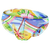 Maxbell Men Mesh Printed Briefs Sexy Panties Underwear Pink Flower on White L - Aladdin Shoppers