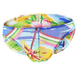 Maxbell Men Mesh Printed Briefs Sexy Panties Underwear Pink Flower on White L - Aladdin Shoppers