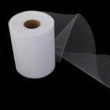 Maxbell 6" 100 yards Tulle Roll Wedding Party Decoration Gift Wrap Craft Bow White