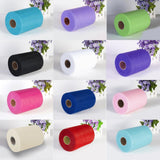 Maxbell 6" 100 yards Tulle Roll Wedding Party Decoration Gift Wrap Craft Bow White