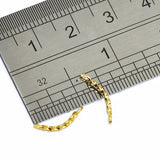Maxbell 200Pcs Brass Curved Twist Bar Connector Jewelry Making Findings White K&Gold