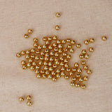 Maxbell 100 Pics Seed Beads Acrylic Pearl Lot in Golden Women Jewelry Loose Seed 6mm