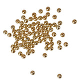 Maxbell 100 Pics Seed Beads Acrylic Pearl Lot in Golden Women Jewelry Loose Seed 6mm
