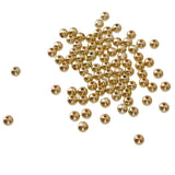 Maxbell 100 Pics Seed Beads Acrylic Pearl Lot in Golden Women Jewelry Loose Seed 6mm