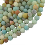 Maxbell 6mm Natural Round Gemstone Loose Spacer Beads Jewelry Making Strand 15" - Aladdin Shoppers