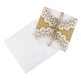 Maxbell 10 Sets Wedding Invitation Cards With Envelopes and Seals Paper White - Aladdin Shoppers