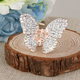 Maxbell Ladies' Rhinestone Butterfly Spring Hair Claw Clip Clamp Small Clear