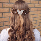 Maxbell Ladies' Rhinestone Butterfly Spring Hair Claw Clip Clamp Small Clear