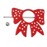 Maxbell Maxbell NIPPLE SHIELD BAR RING RED BOWKNOT SEXY 316L  STEEL BODY PIERCING