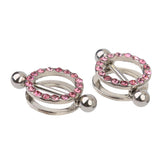 Maxbell Maxbell 1 Pair Sexy Stainless Body Piercing Jewelry Pink Nipple Shield Barbell Ring