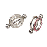 Maxbell Maxbell 1 Pair Sexy Stainless Body Piercing Jewelry Pink Nipple Shield Barbell Ring