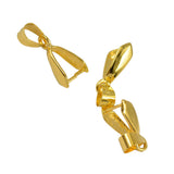 Maxbell 40 Pcs Pendant Pinch Bails Connector Clasps DIY Jewelry Making 14mm + 8mm