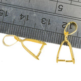 Maxbell 40 Pcs Pendant Pinch Bails Connector Clasps DIY Jewelry Making 14mm + 8mm