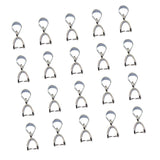 Maxbell 40 Pcs Pendant Pinch Bails Connector Clasps DIY Jewelry Making 14mm + 8mm