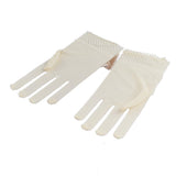 Maxbell 2xFlower Girl Satin Bow Gauze Gloves Bridesmaid Communion Wedding Party Beige