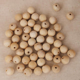 Maxbell 150pcs Unfinished Wood Beads DIY Jewelry Findings Making 6mm 8mm 10mm Round