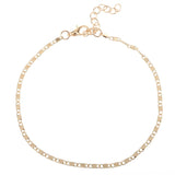 Women Girl Gold Plated Alloy Adjustable Ankle Chain Simple Anklet Bracelet